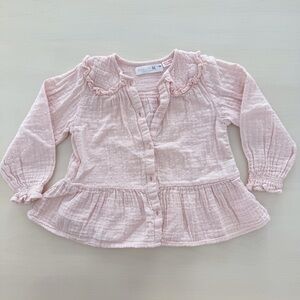 Pink Zara Kids Ruffled blouse